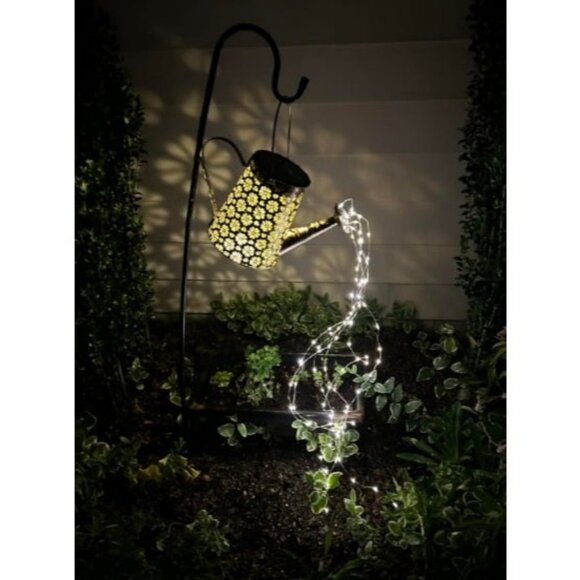 Solar Watering Can with Lights, Solar Outdoor Garden Decor Waterproof Large - Picture 1 of 1